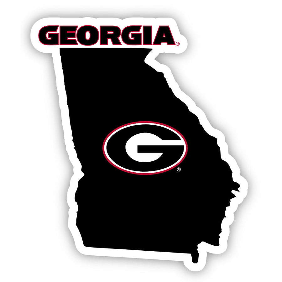 Georgia Bulldogs 4-Inch State Shape NCAA Vinyl Decal Sticker for Fans, Students, and Alumni Image 1