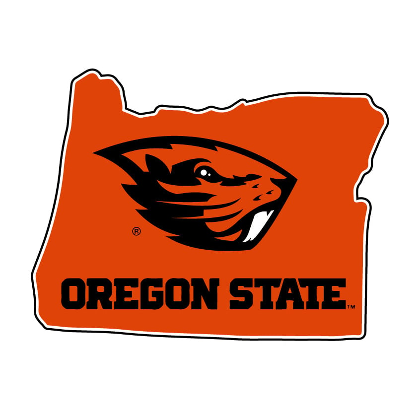 Oregon State Beavers 4-Inch State Shape NCAA Vinyl Decal Sticker for Fans, Students, and Alumni Image 1