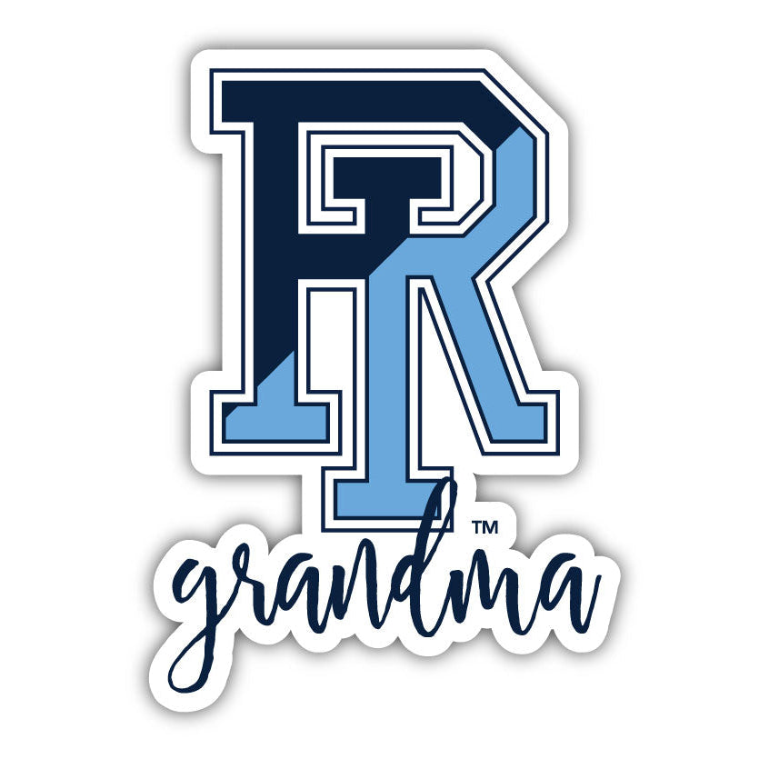 Rhode Island University 4-Inch Proud Grandma NCAA - Durable School Spirit Vinyl Decal Perfect Gift for Grandma Image 1