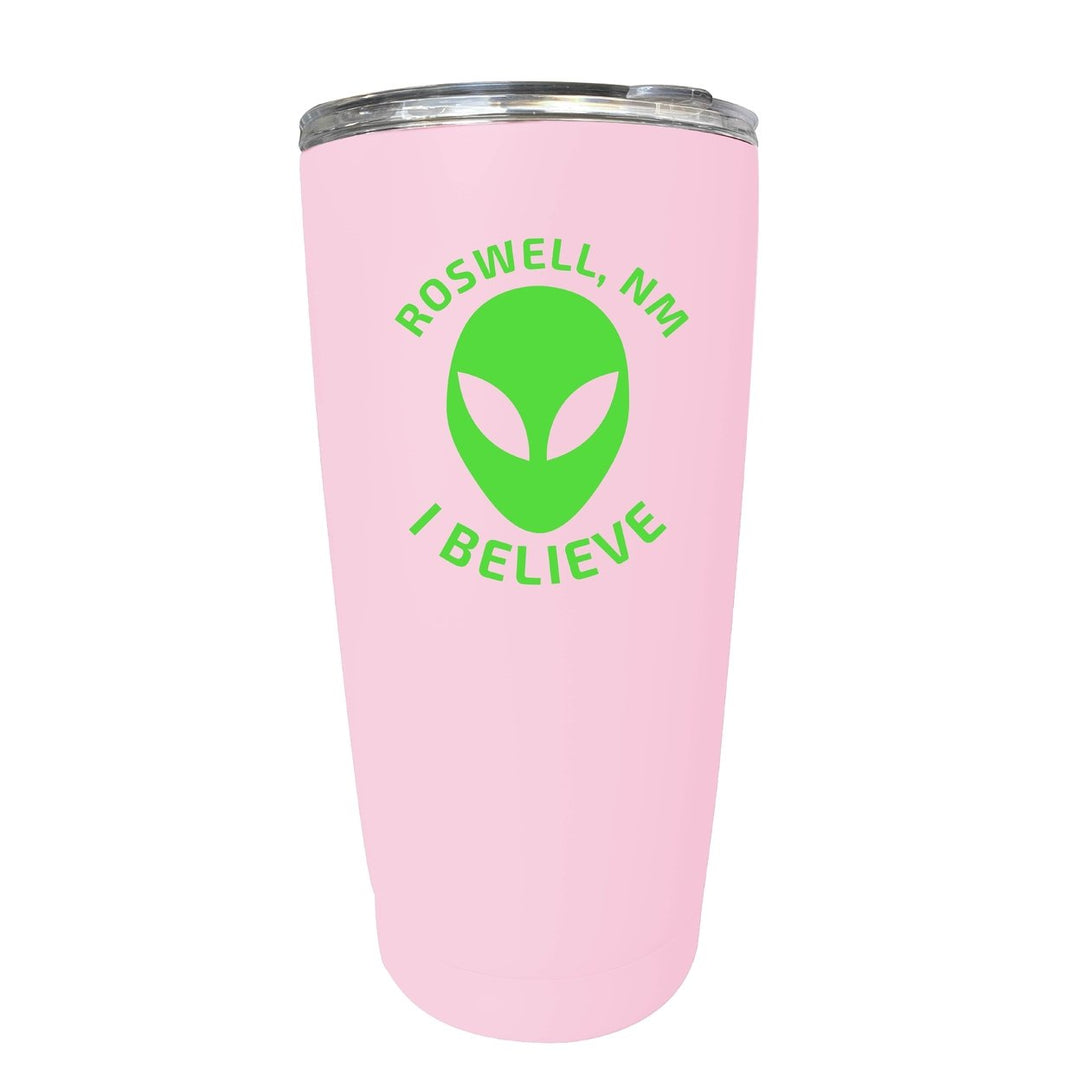 Roswell Mexico I Believe Alien Souvenir 16 oz Insulated Stainless Steel Tumbler Straight - Choose Your Color Image 1