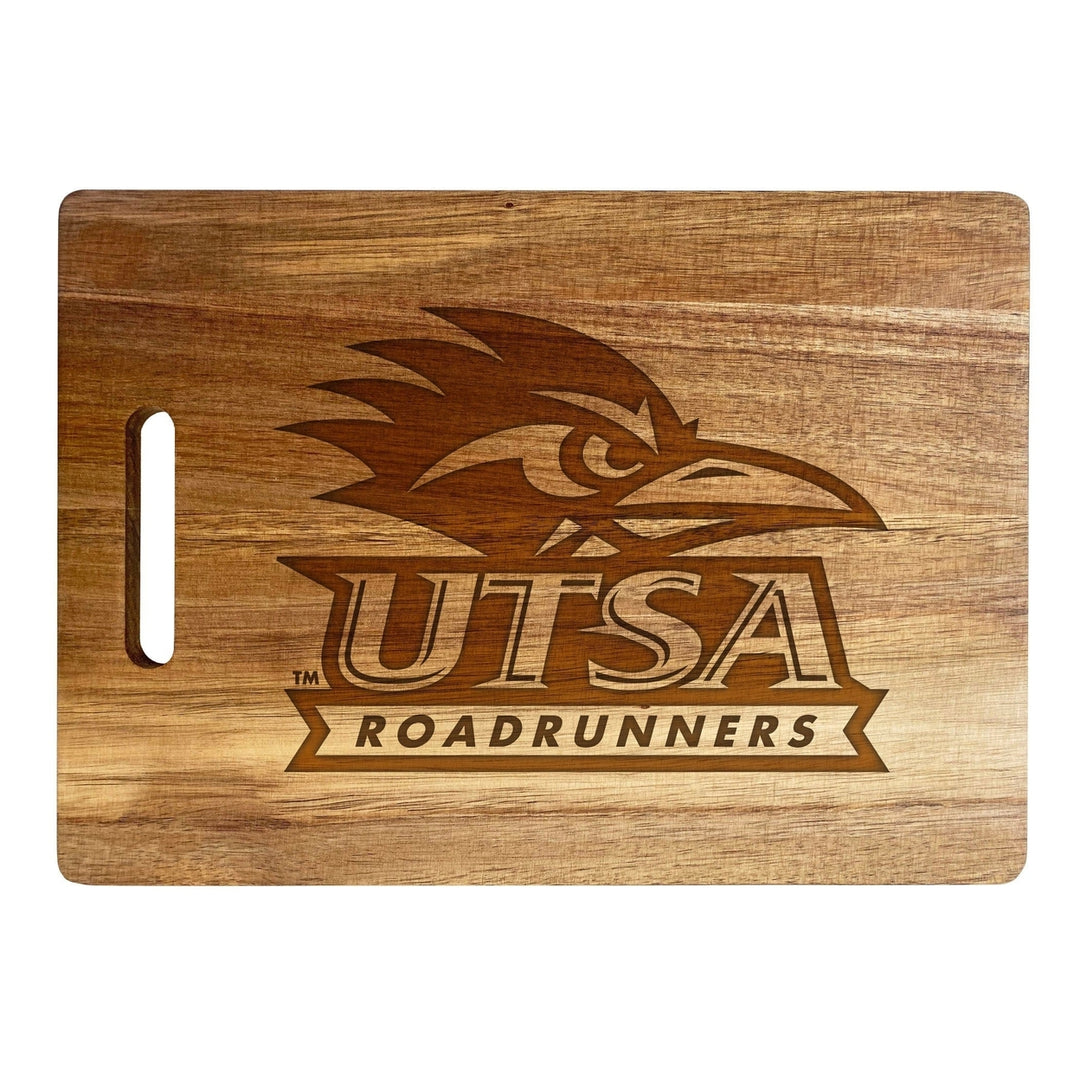 UTSA Road Runners Classic Acacia Wood Cutting Board - Small Corner Logo Image 2