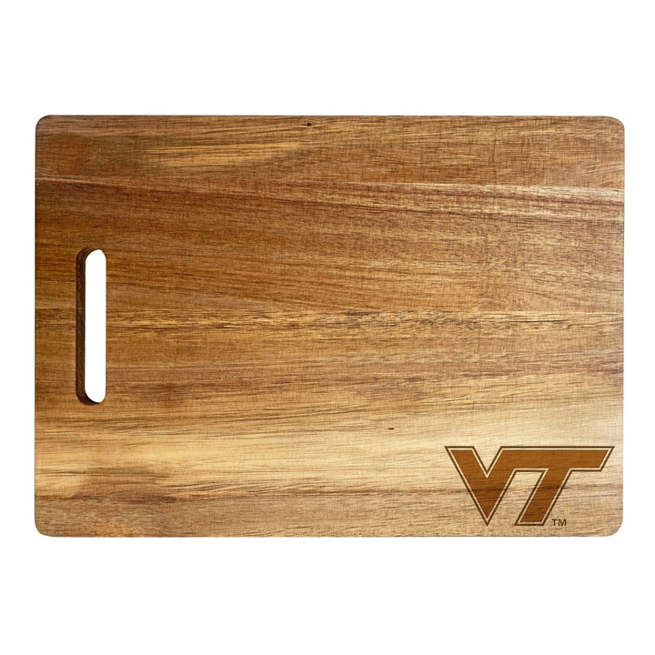 Virginia Tech Hokies Classic Acacia Wood Cutting Board - Small Corner Logo Image 1