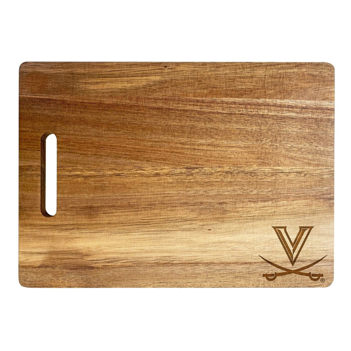 Virginia Cavaliers Classic Acacia Wood Cutting Board - Small Corner Logo Image 1