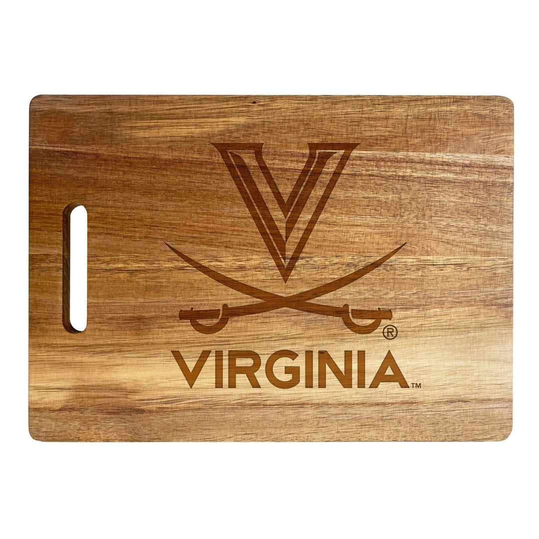 Virginia Cavaliers Classic Acacia Wood Cutting Board - Small Corner Logo Image 2