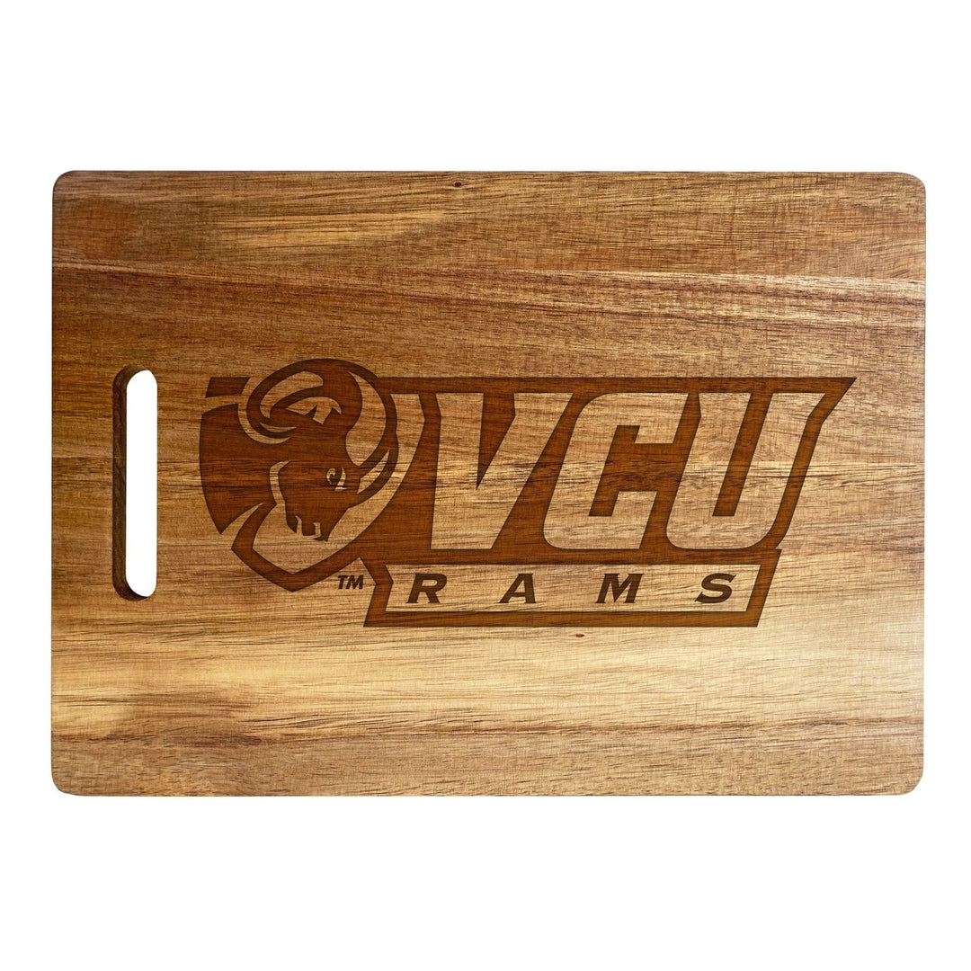 Virginia Commonwealth Classic Acacia Wood Cutting Board - Small Corner Logo Image 1