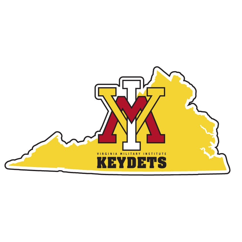 VMI Keydets 4-Inch State Shape NCAA Vinyl Decal Sticker for Fans, Students, and Alumni Image 1