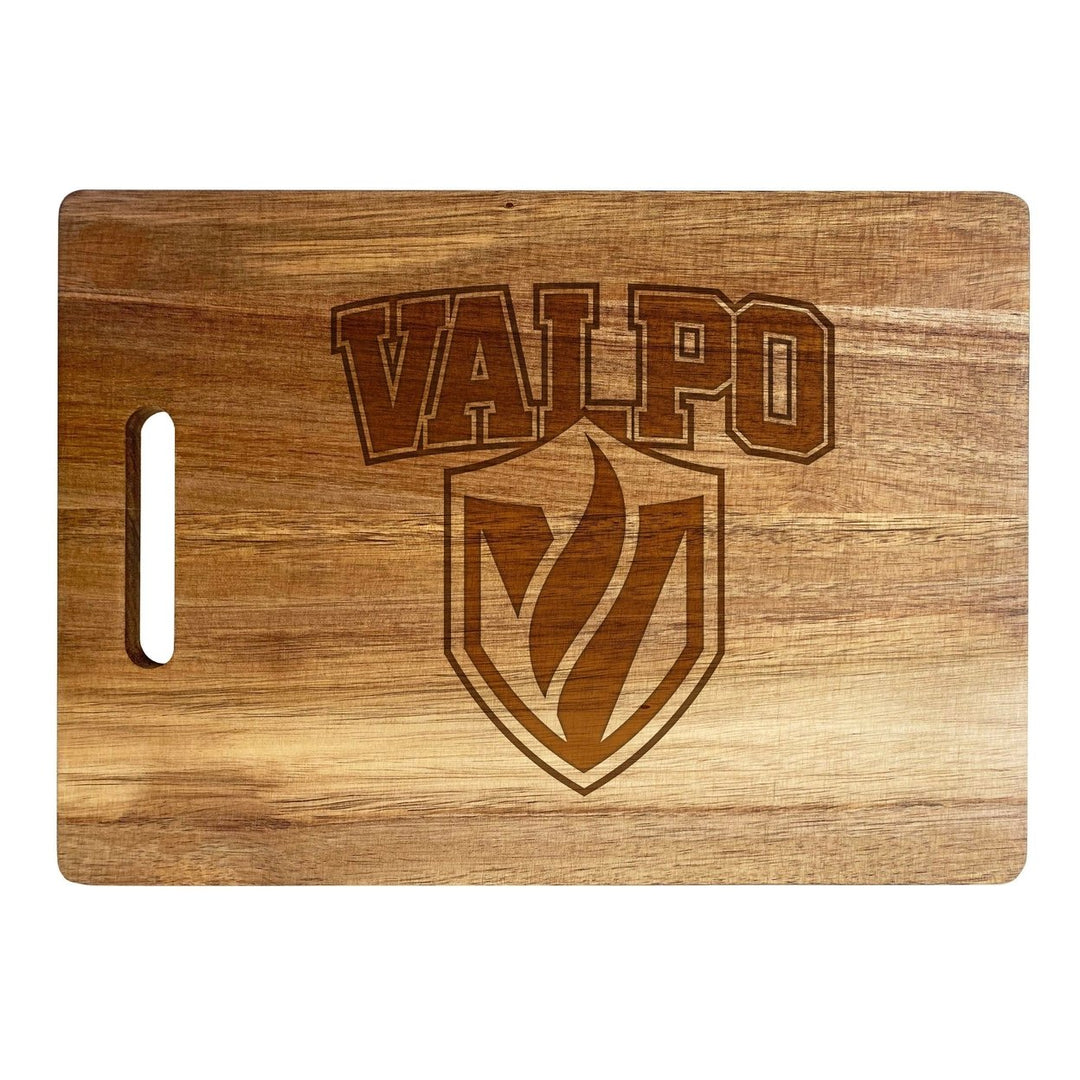 Valparaiso University Classic Acacia Wood Cutting Board - Small Corner Logo Image 1