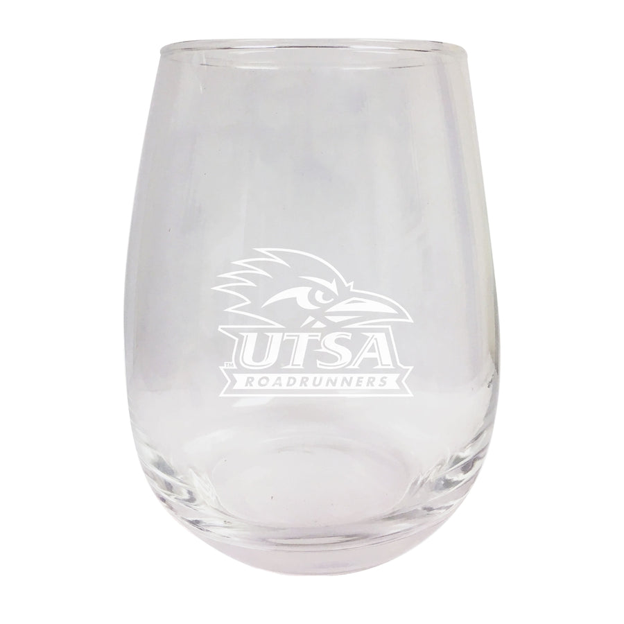 UTSA Road Runners NCAA 15 oz Laser-Engraved Stemless Wine Glass - Perfect for Alumni and Fans Image 1