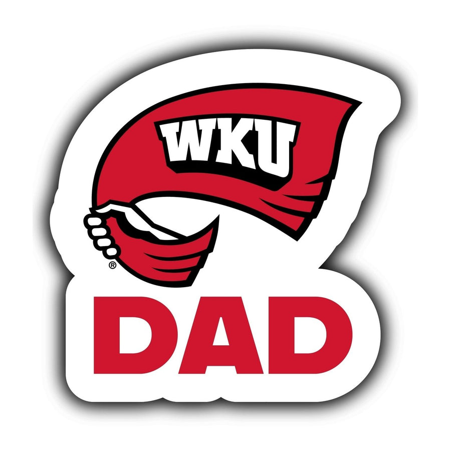 Western Kentucky Hilltoppers 4-Inch Proud Dad NCAA - Durable School Spirit Vinyl Decal Perfect Image 1