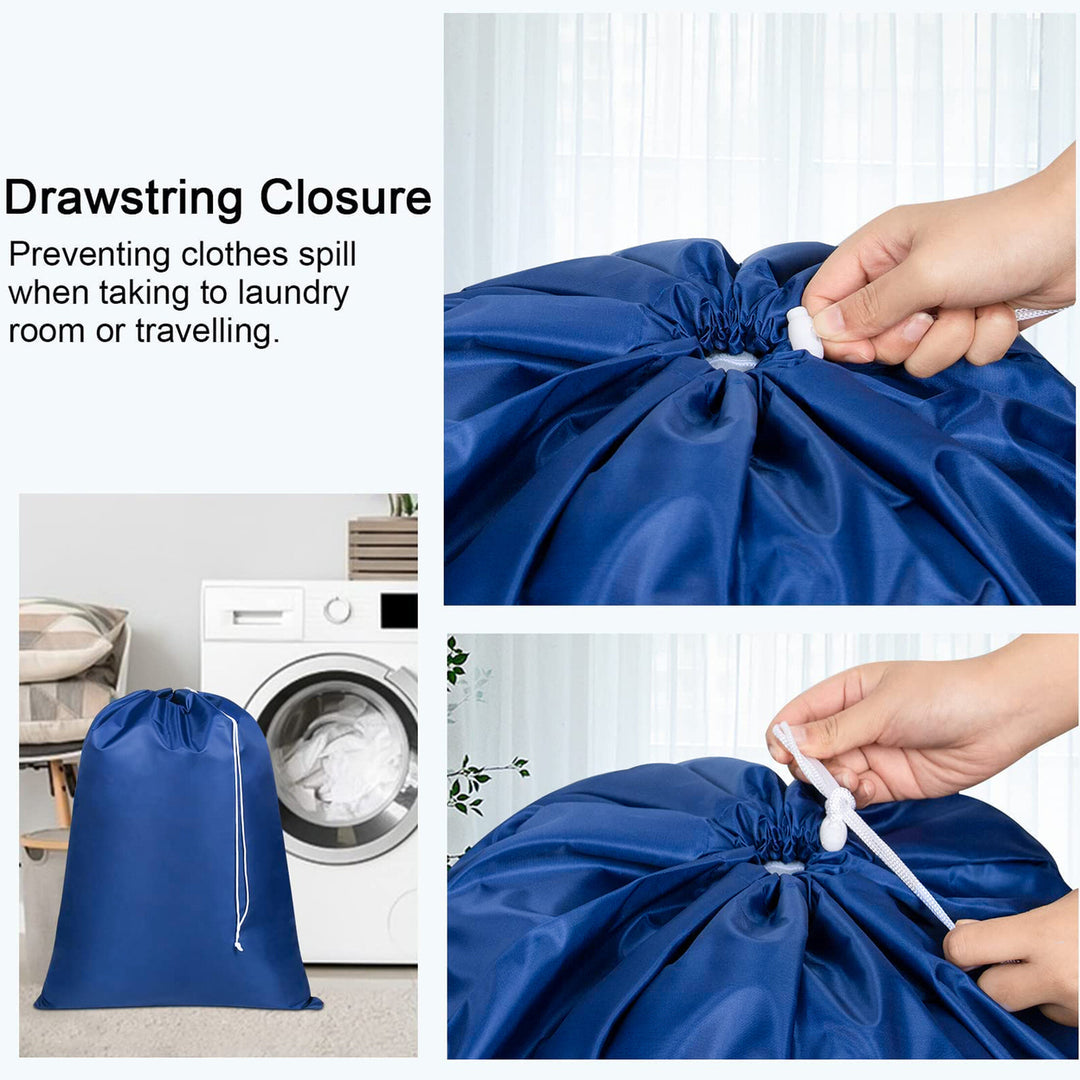 Durable Lightweight Mesh Nylon Laundry Bags Multi-Pack Drawstring Closure 22x29in Image 6