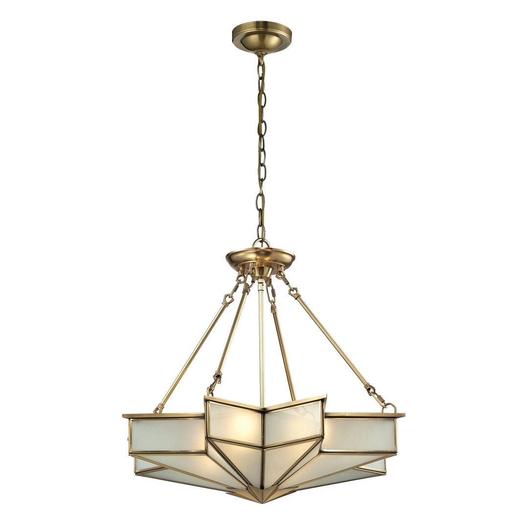 Decostar 25 Wide 4-Light Chandelier - Brushed Brass Image 1