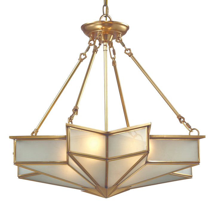 Decostar 25 Wide 4-Light Chandelier - Brushed Brass Image 3