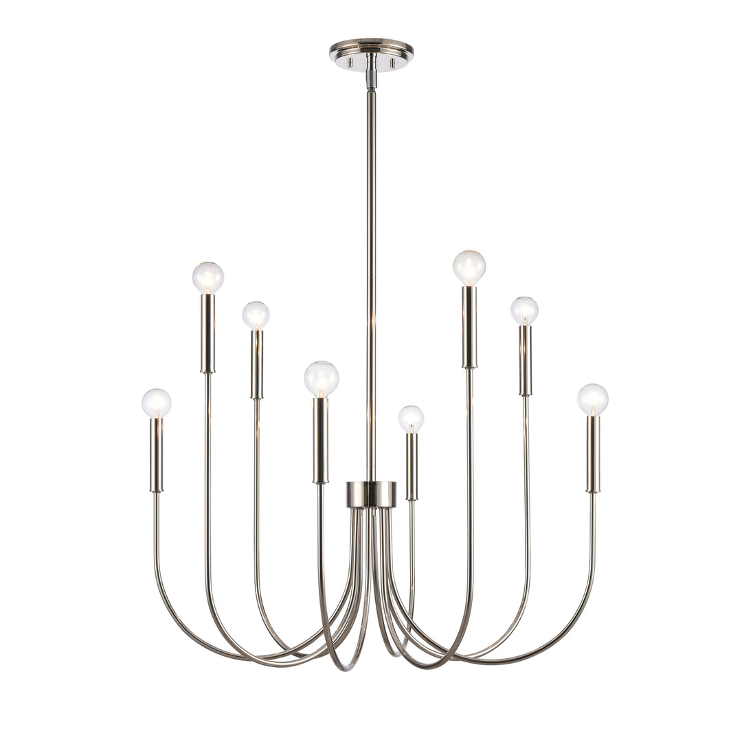 Ulla 28 Wide 8-Light Chandelier - Polished Nickel Image 1