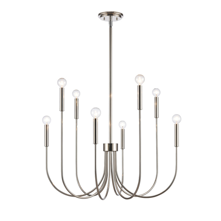 Ulla 28 Wide 8-Light Chandelier - Polished Nickel Image 1