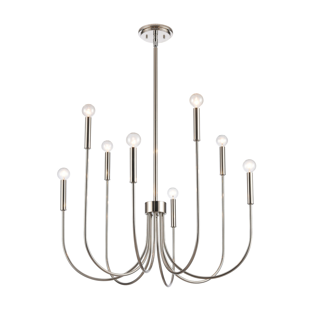 Ulla 28 Wide 8-Light Chandelier - Polished Nickel Image 6