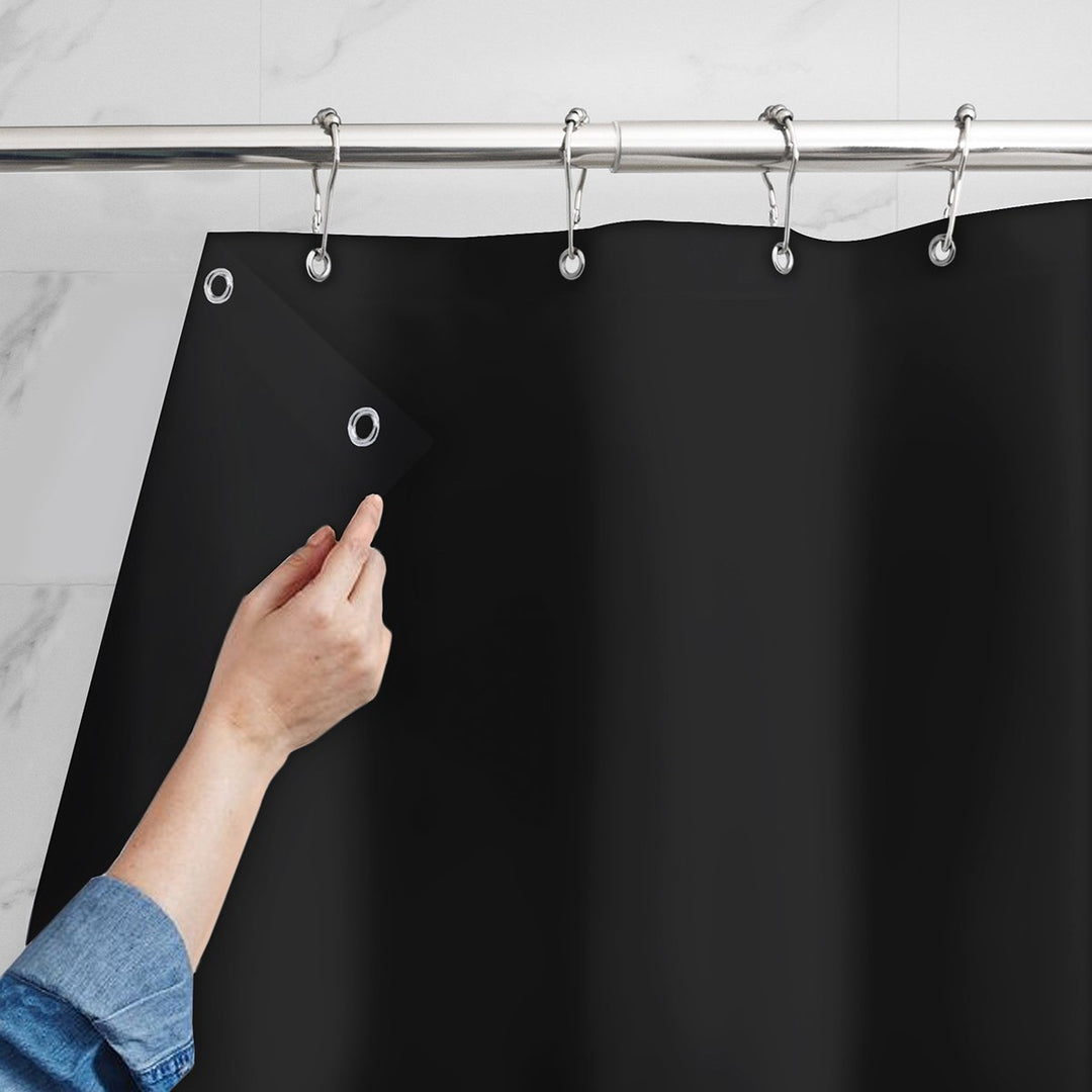 Magnetic Heavy Duty Shower Liner Mildew Resistant 72x72 with Metal Grommets Image 8