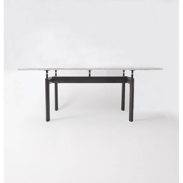 Roland Dining Table Marble Top White Carrara Steel Base Medium or Large Size Image 3