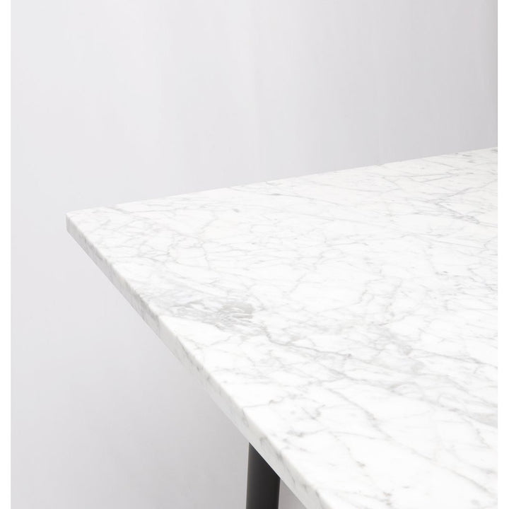 Roland Dining Table Marble Top White Carrara Steel Base Medium or Large Size Image 8