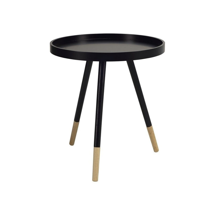 Innis Round Tray Side Table - Black Image 1