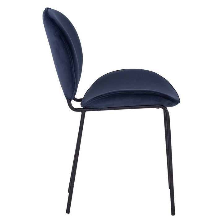 Ormer Dining Chair - Navy Velvet Image 3