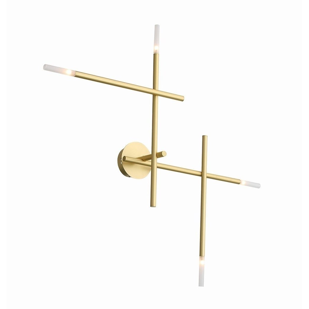 Cajsa Barre LED Wall Lamp Gold Aluminium Glass 114.6cm Modern Wall Sconce Image 1