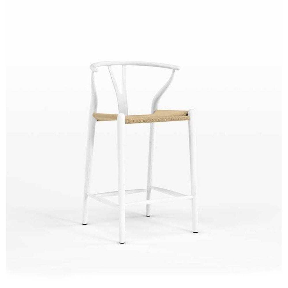 Dagmar Counter Stool - White and Natural Cord Image 2