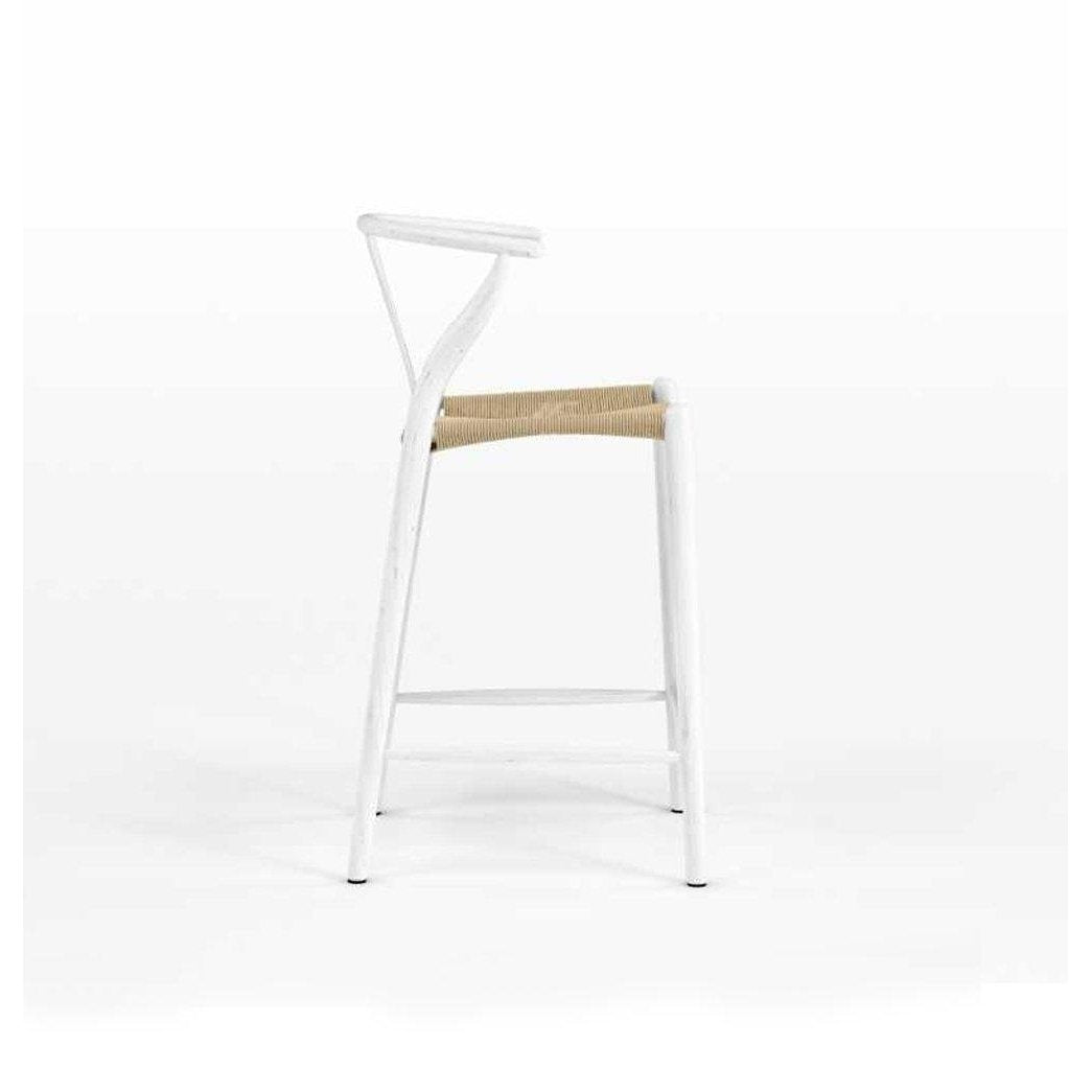Dagmar Counter Stool - White and Natural Cord Image 3