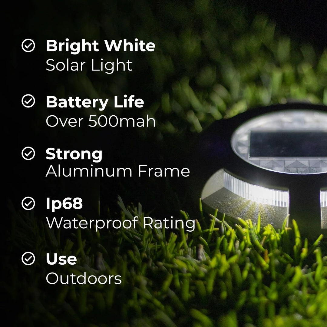 (4 Pack) LifeProof LED Driveway Deck Weatherproof Solar Light Image 3