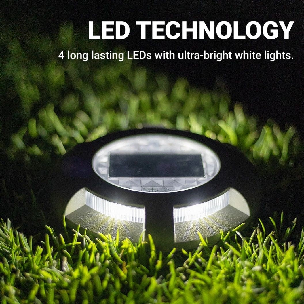 (4 Pack) LifeProof LED Driveway Deck Weatherproof Solar Light Image 9