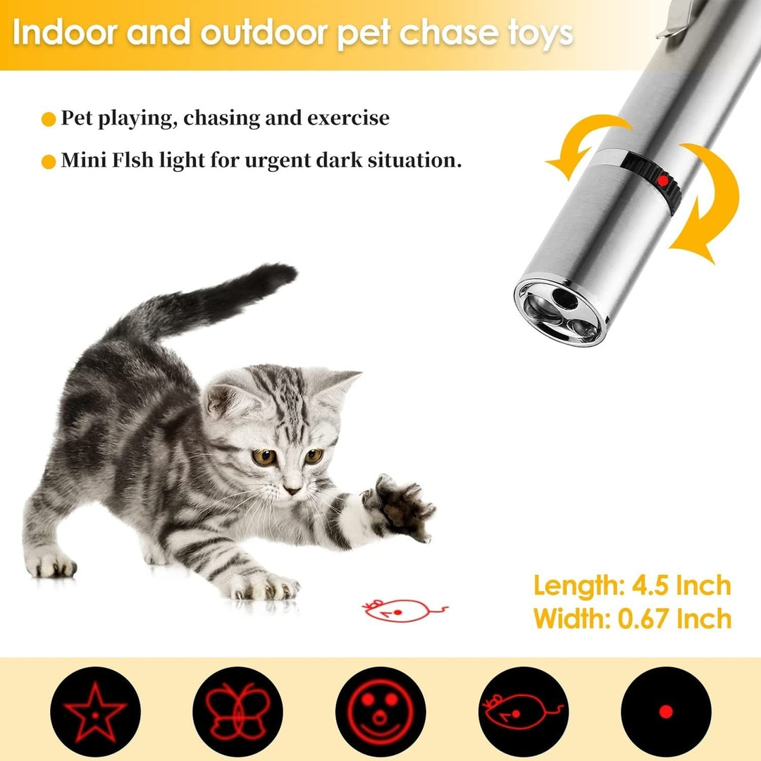 Cat Laser Pointer, Red Light Pointer, Pet Interactive Toy for Cats and Dogs with 3 Modes and USB Recharge Image 9