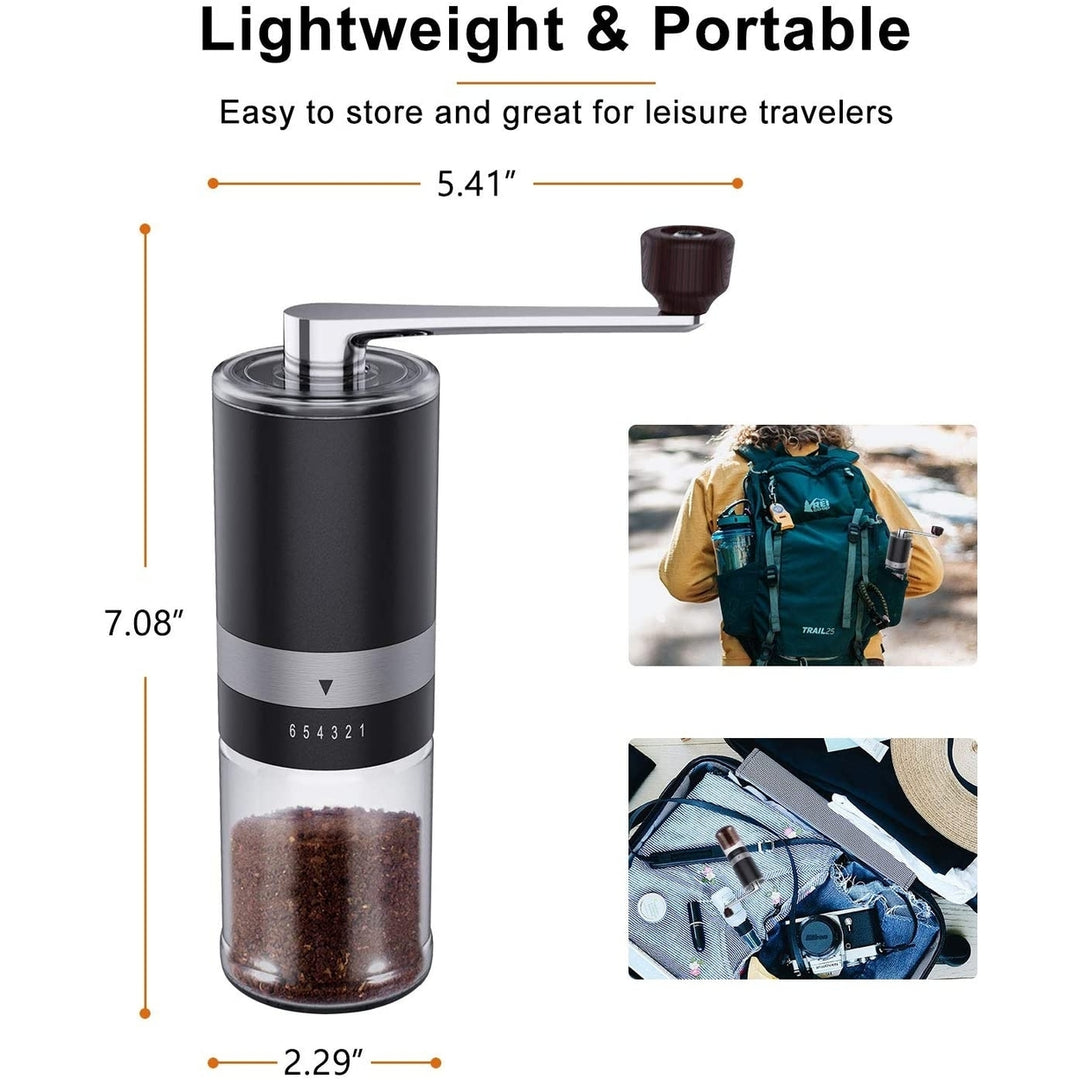 Manual Coffee Grinder with adjustable Coarse Setting, Ceramic Burr Grinder for French Press, Drip Coffee, Aeropress by Image 5