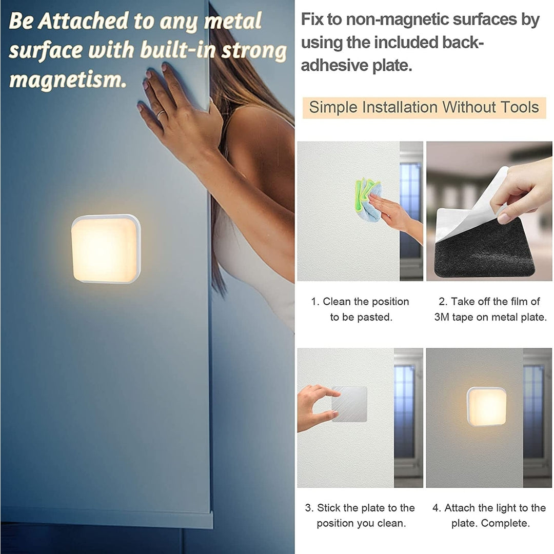 LED Dimmable Touch / Tap Lamp Bedside Light with Touch Control, USB Rechargeable Minimalist Night Light Image 6