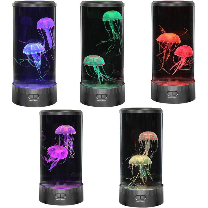 LED Fantasy Jellyfish Lamp with Vibrant 5 Color Changing Light Effects, Synthetic Jelly Round Aquarium Mood Lamp Image 2