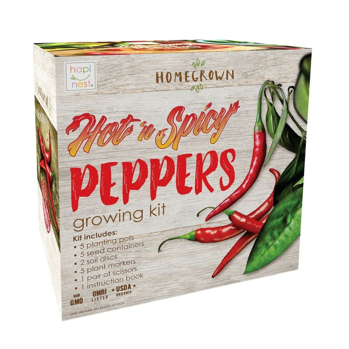 Indoor Hot and Spicy Pepper Garden Seed Starter Growing Kit - Jalapeno, Habanero, Hungarian Yellow Wax, Ghost, and Image 4