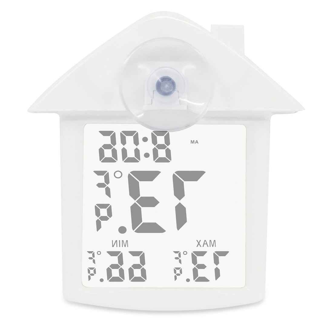 AcuRite Solar Powered Window Thermometer with Digital Clock, Daily High and Low Temperatures, Reversible Design, Image 5