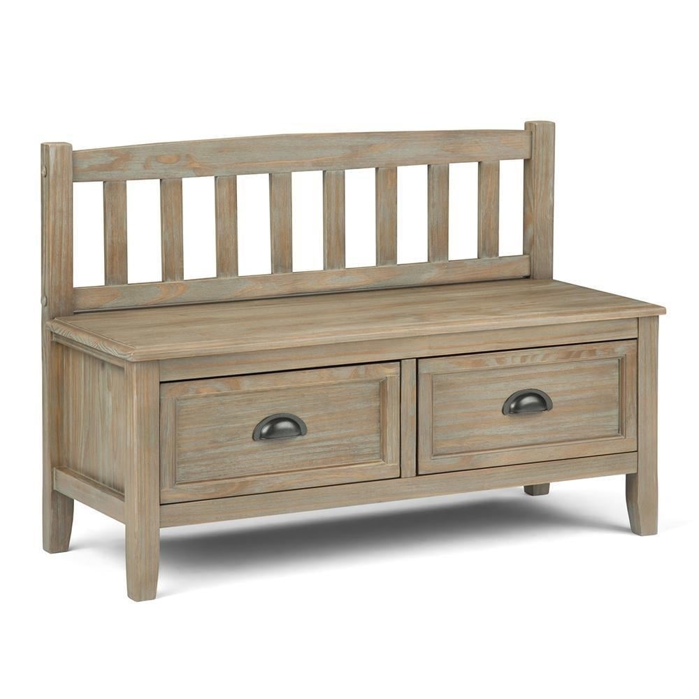 Burlington Entryway Storage Bench with Drawers Image 1