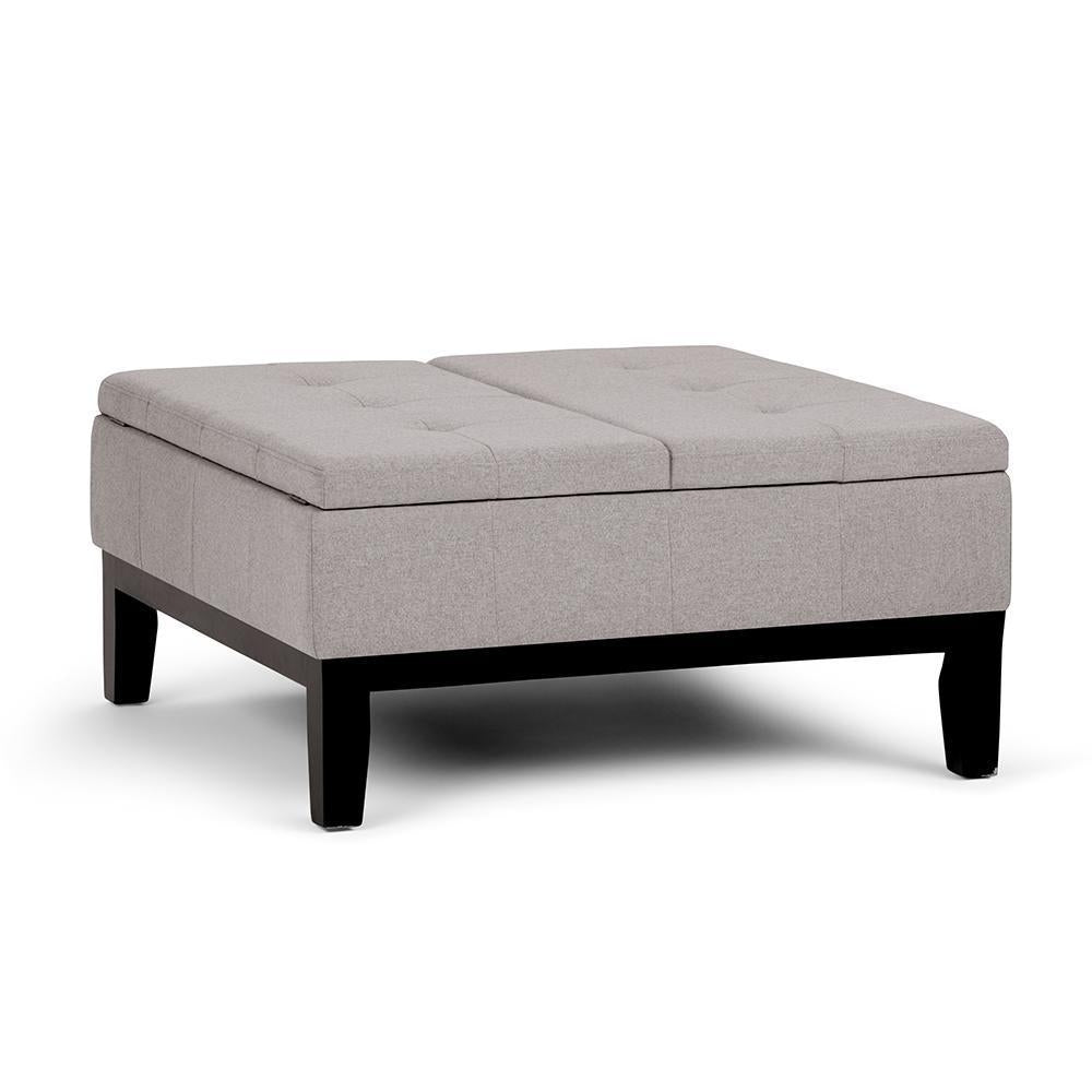 Dover Table Ottoman in Linen Image 3