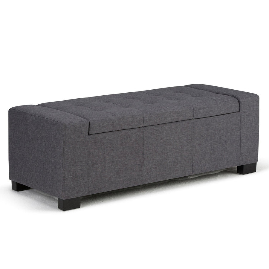 Laredo Storage Ottoman in Linen Image 1