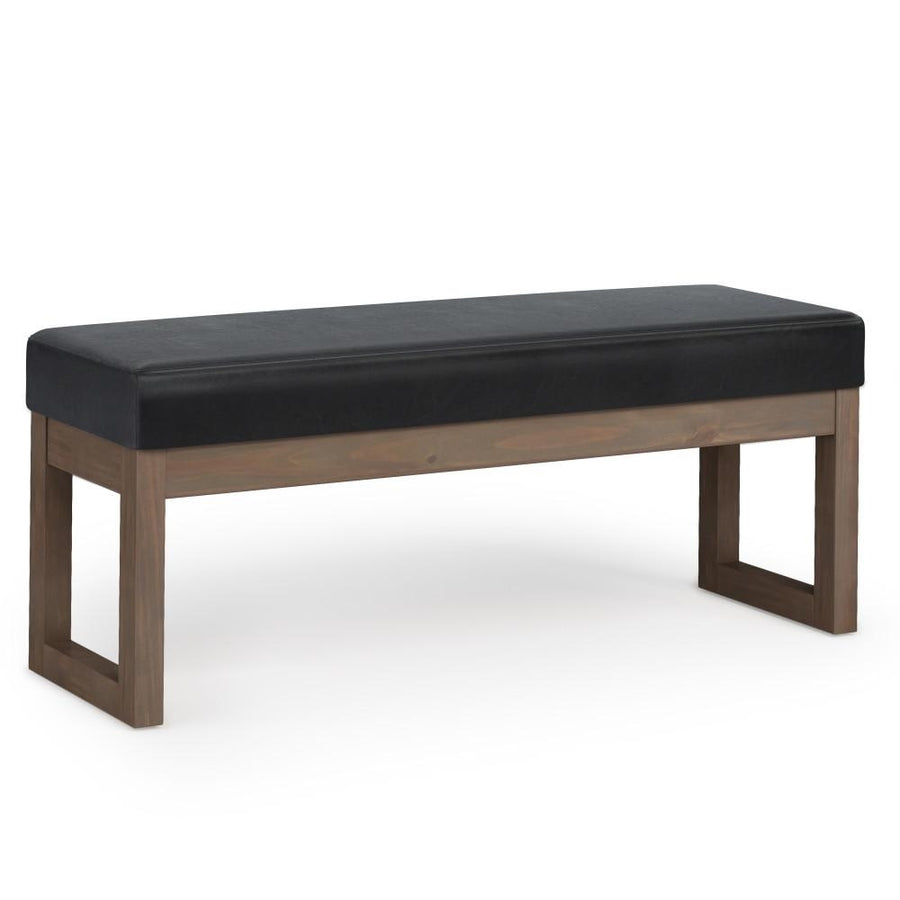 Milltown Large Ottoman Bench in Vegan Leather Image 1