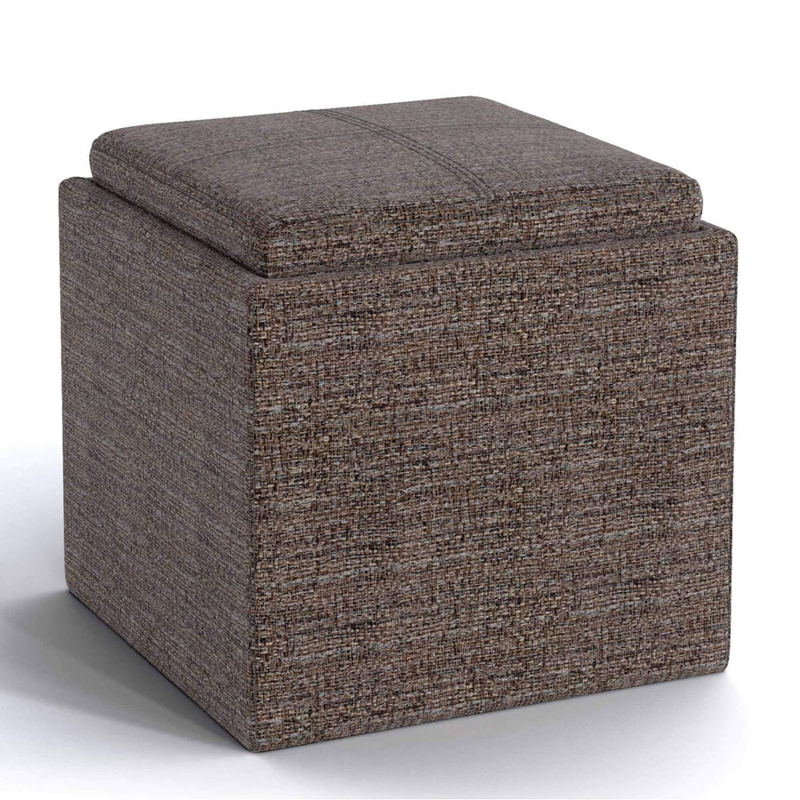 Rockwood Cube Storage Ottoman in Tweed Image 1
