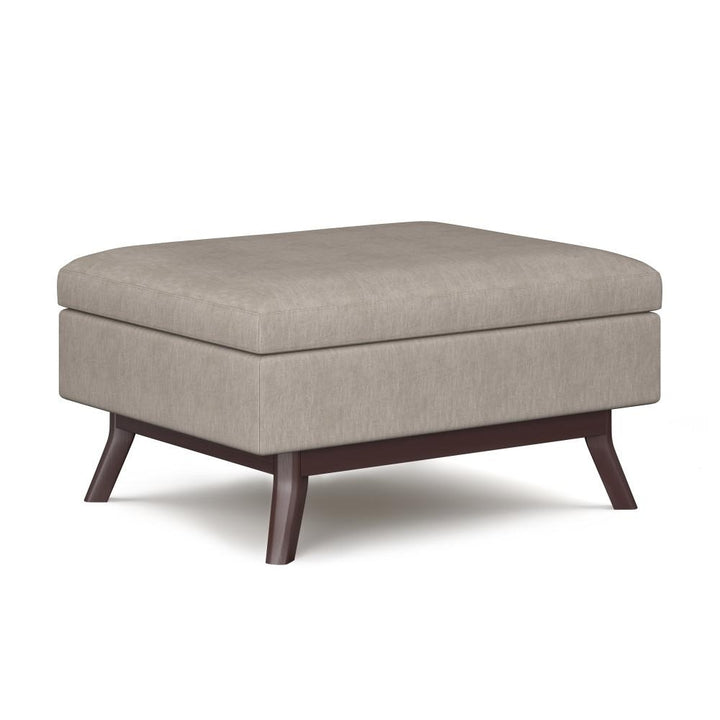 Owen Small Coffee Table Ottoman in Linen Image 1