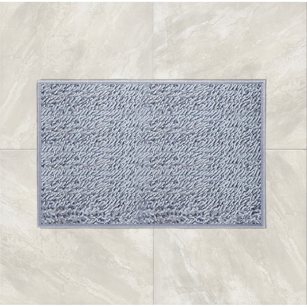 2-Pack: Ultra-Soft Quick-Dry Shaggy Chenille Plush Absorbent Non Slip Ivy Bath Mat Image 8