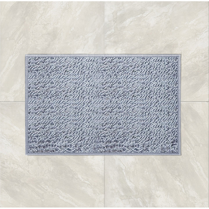 2-Pack: Ultra-Soft Quick-Dry Shaggy Chenille Plush Absorbent Non Slip Ivy Bath Mat Image 8