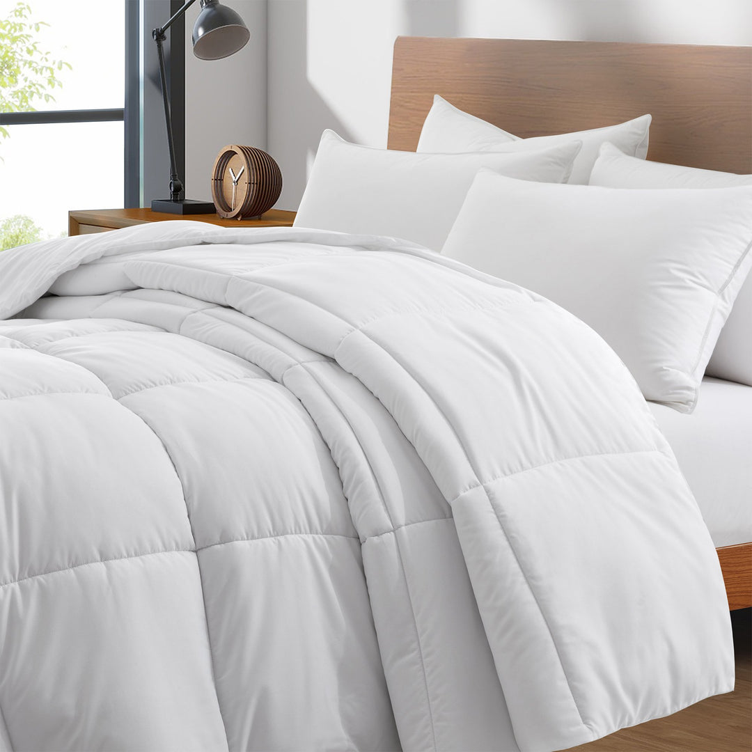 Luxury Solid All Season Comforter, Machine Washable, Down Alternative Comforter Duvet Insert Image 3