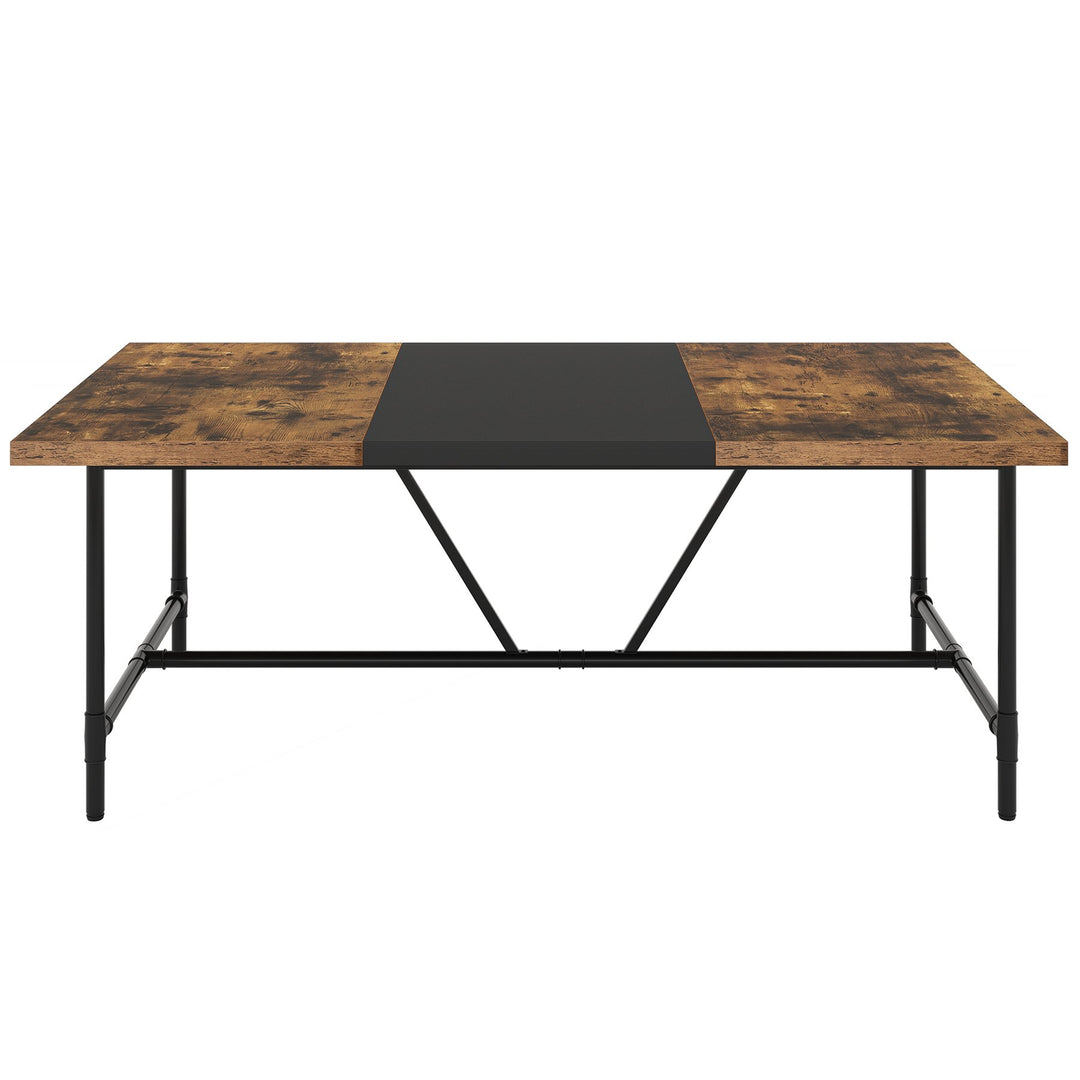 6FT Conference Table Rectangle Multipurpose Desk Matte Black Industrial Style Image 5