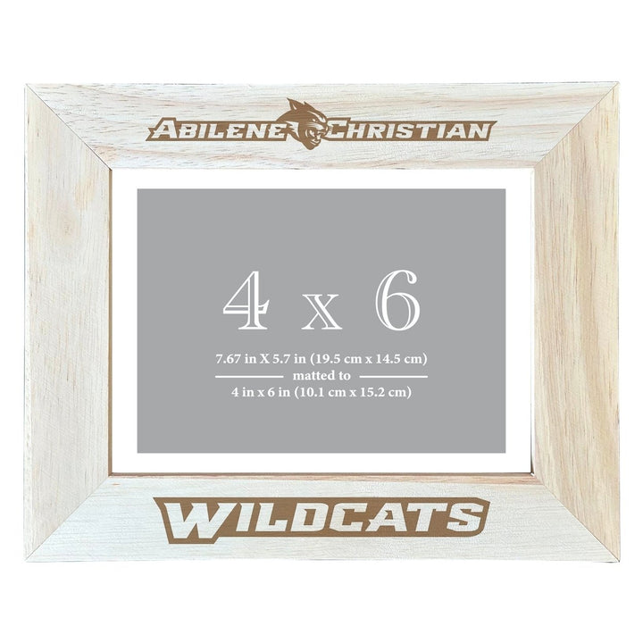 Abilene Christian University Wooden Photo Frame - Customizable 4 x 6 Inch - Elegant Matted Display for Memories Image 1