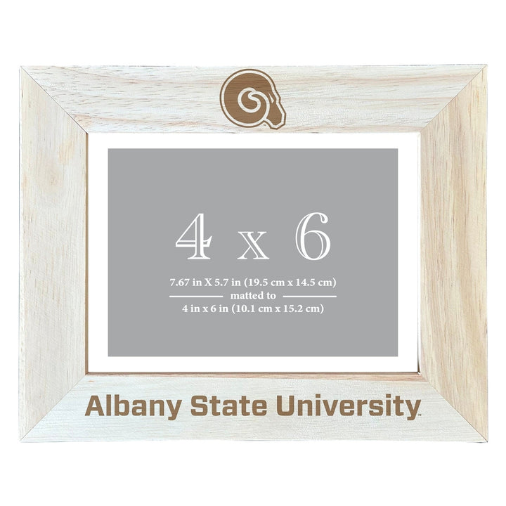 Albany State University Wooden Photo Frame - Customizable 4 x 6 Inch - Elegant Matted Display for Memories Image 2