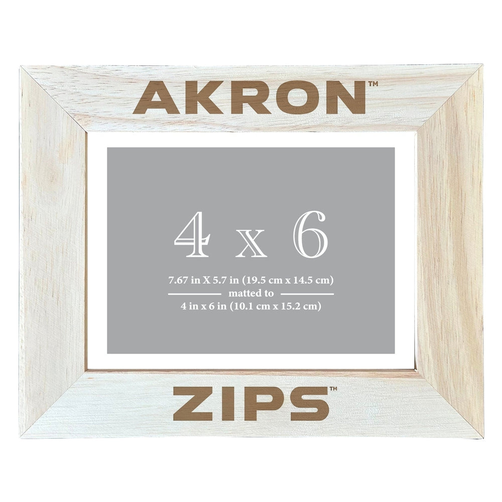 Akron Zips Wooden Photo Frame - Customizable 4 x 6 Inch - Elegant Matted Display for Memories Image 2