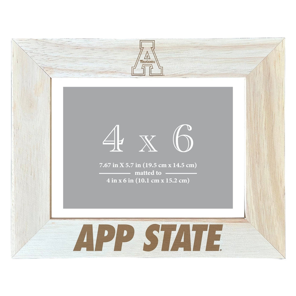 Appalachian State Wooden Photo Frame - Customizable 4 x 6 Inch - Elegant Matted Display for Memories Image 2