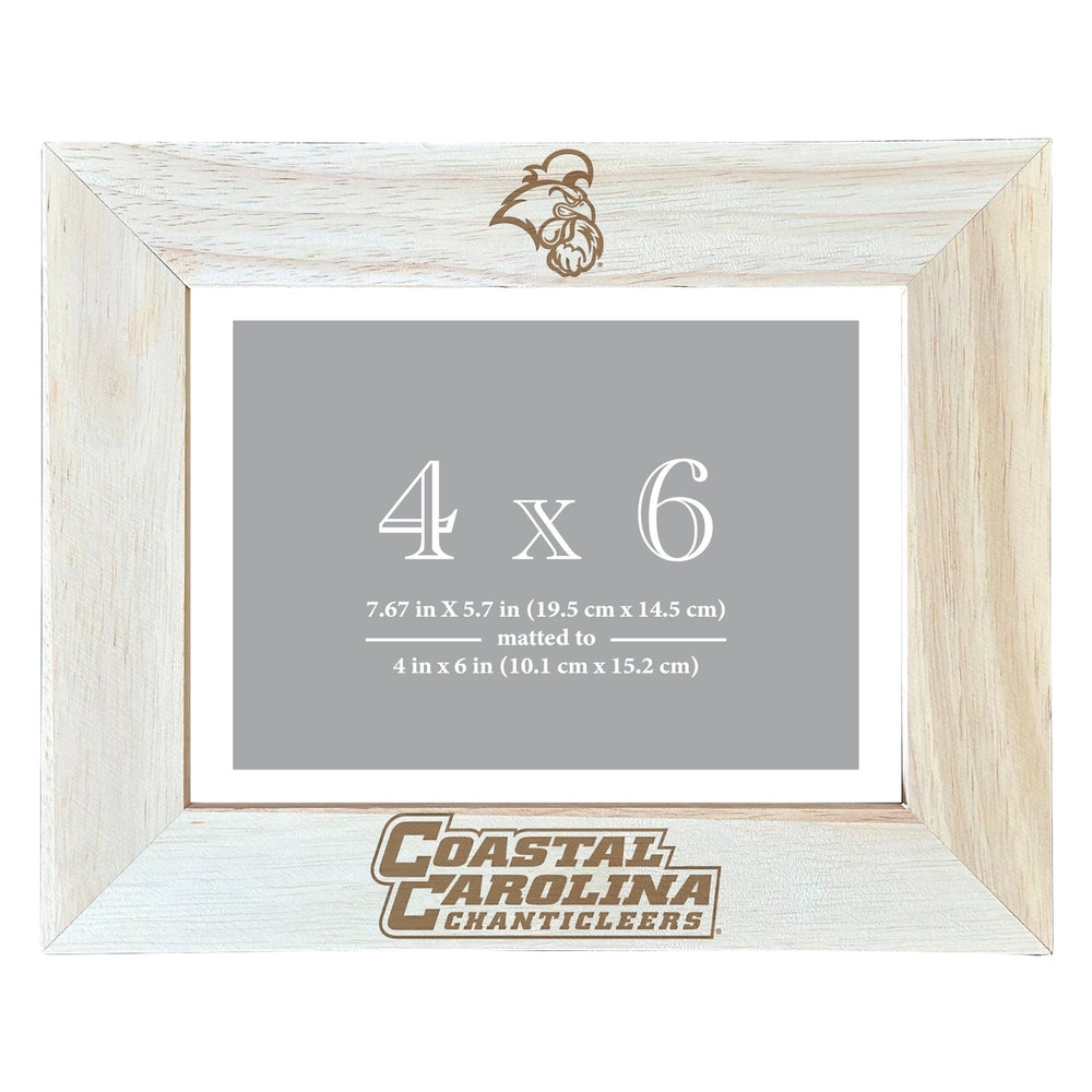 Coastal Carolina University Wooden Photo Frame - Customizable 4 x 6 Inch - Elegant Matted Display for Memories Image 2